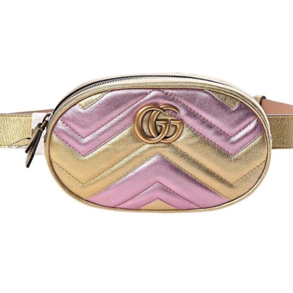 GUCCI GG Gold Marmont Belt Bag - Picture 3 of 3